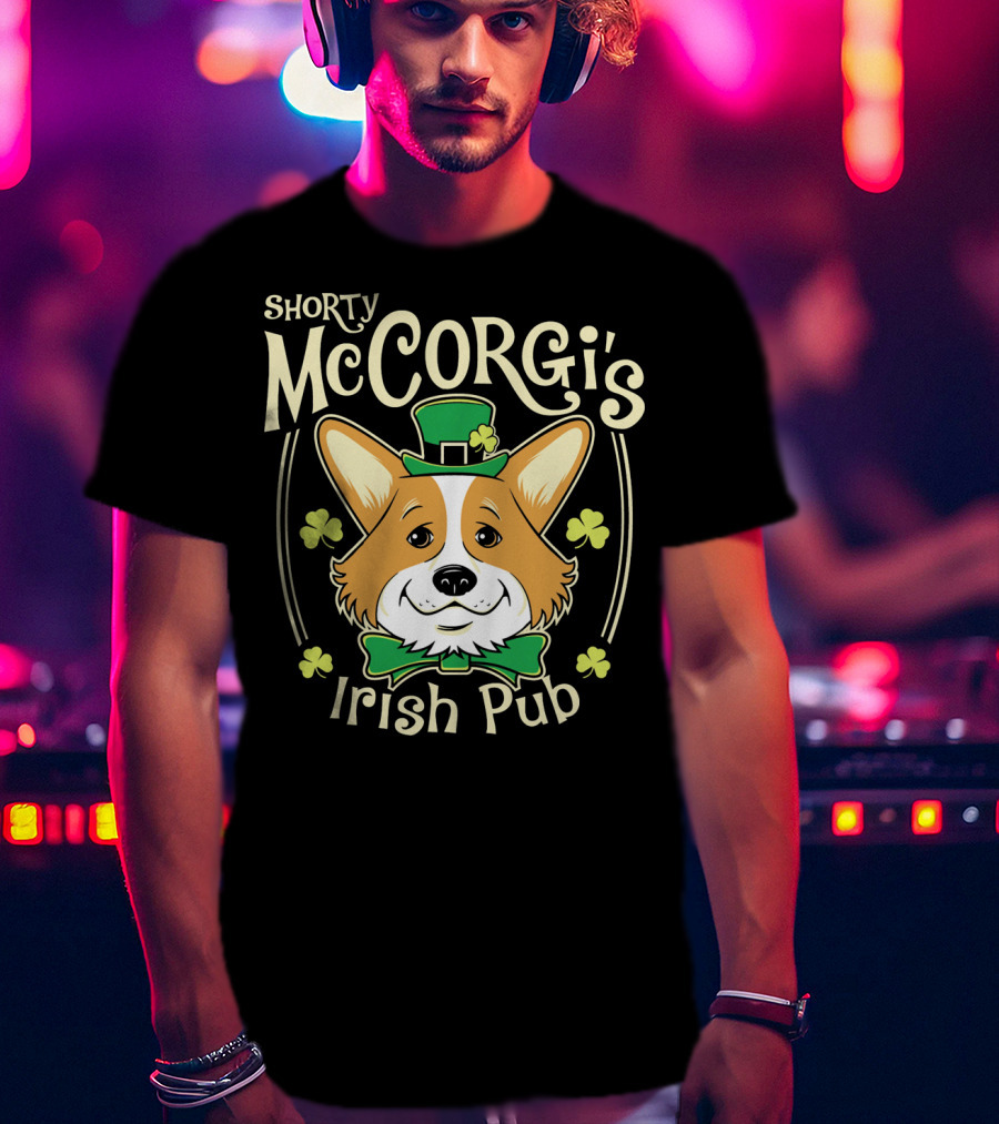 Shorty McCorgi's Irish Pub Corgi Shenanigans T-Shirt