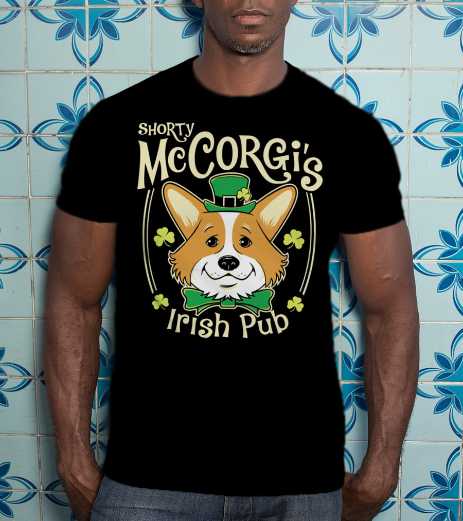 Shorty McCorgi's Irish Pub Corgi Shenanigans T-Shirt