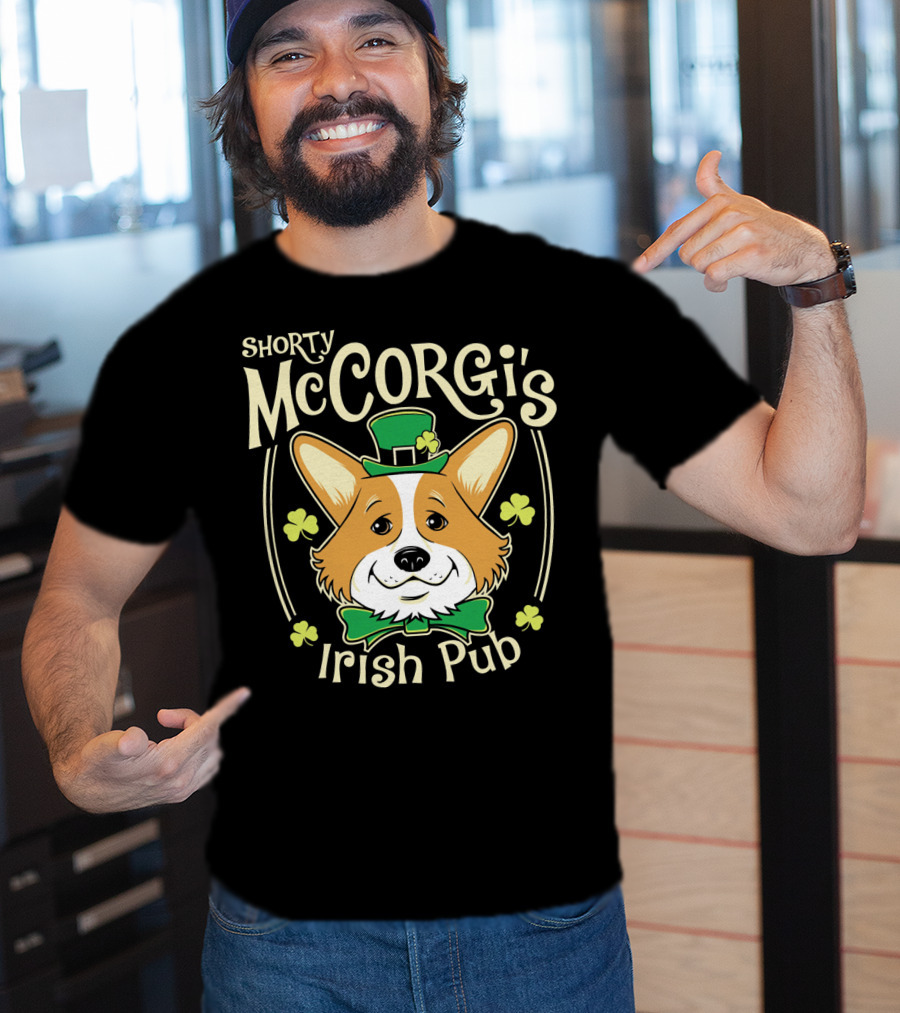 Shorty McCorgi's Irish Pub Corgi Shenanigans T-Shirt