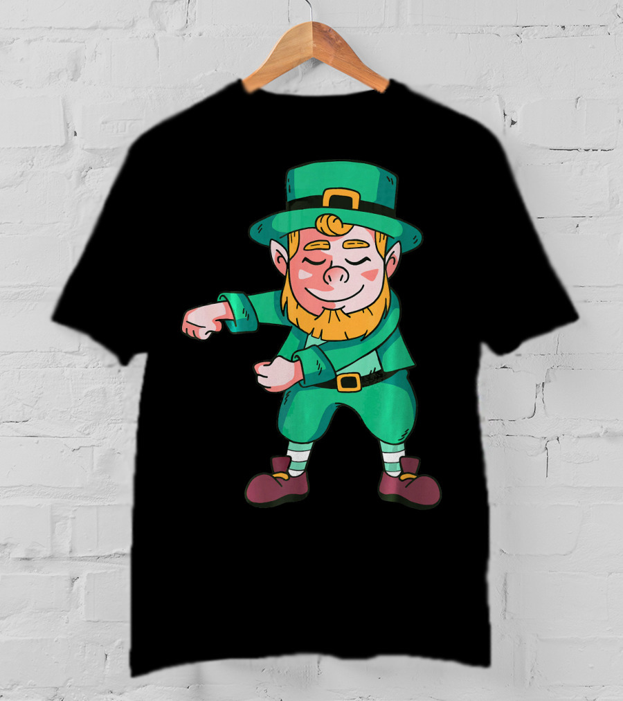 Flossing Leprechaun St. Patrick's Day Celebration Dance T-Shirt