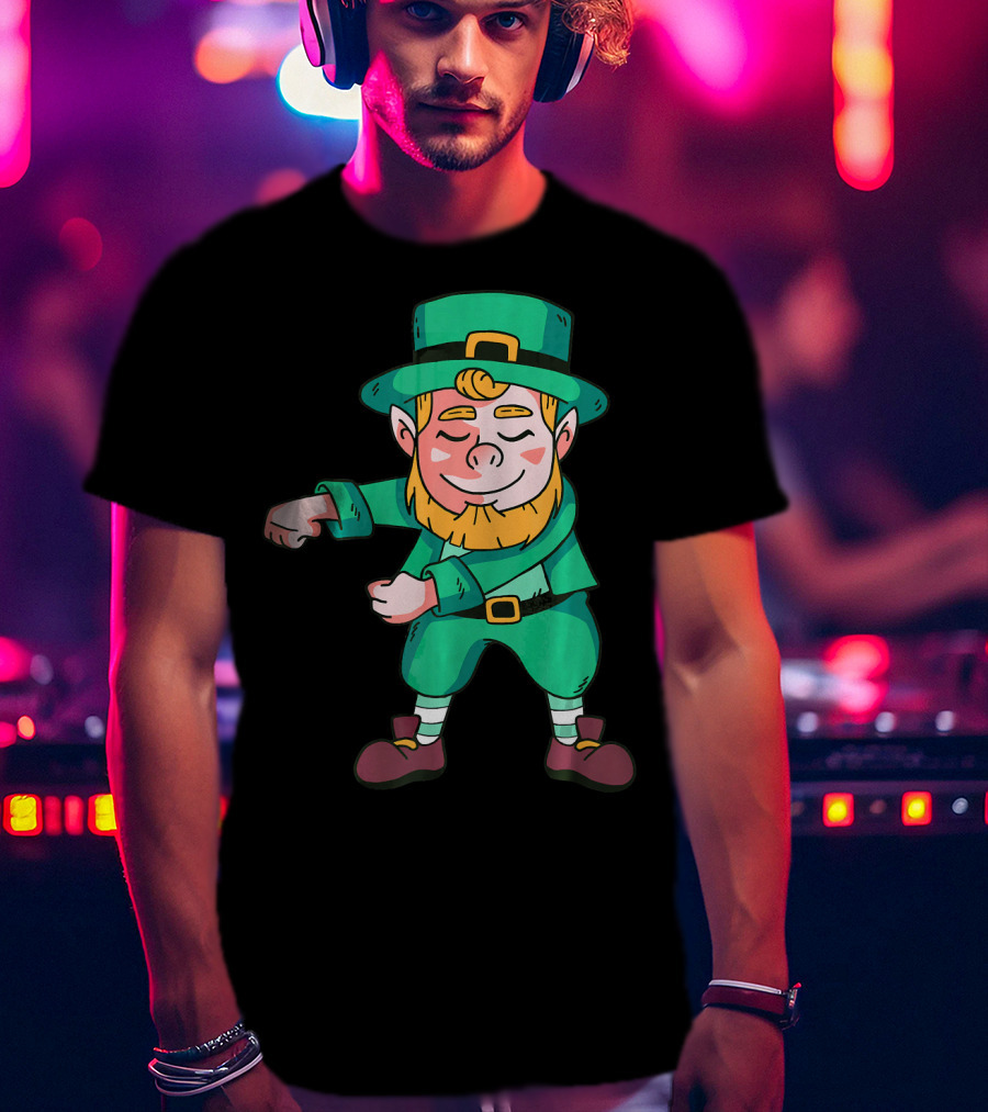Flossing Leprechaun St. Patrick's Day Celebration Dance T-Shirt