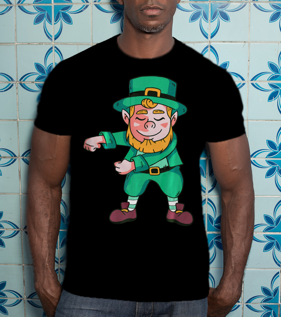 Flossing Leprechaun St. Patrick's Day Celebration Dance T-Shirt