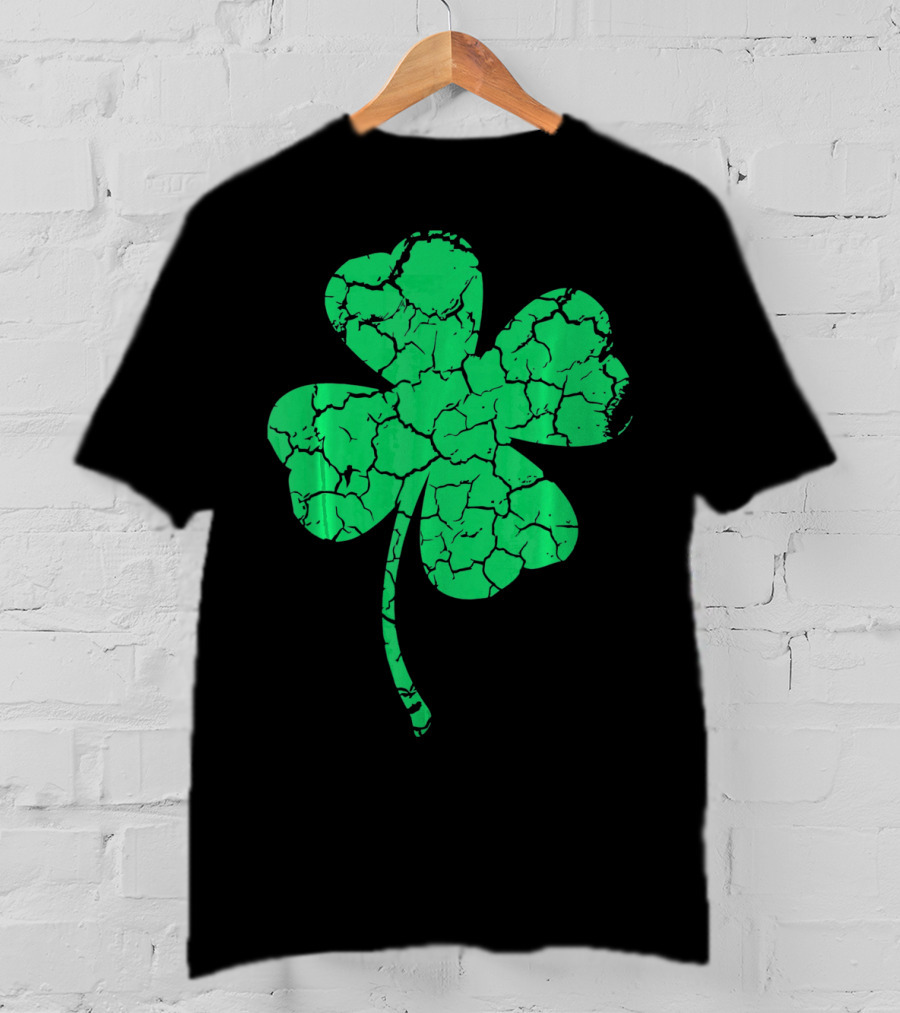 Distressed Four Leaf Clover Lucky T-Shirt