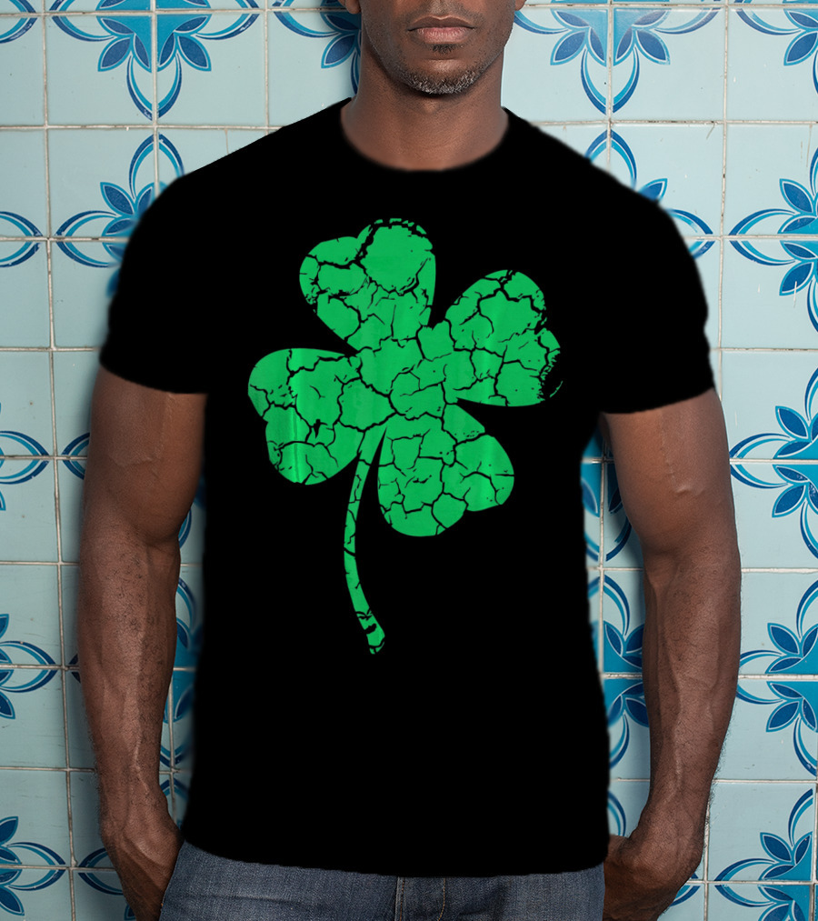 Distressed Four Leaf Clover Lucky T-Shirt