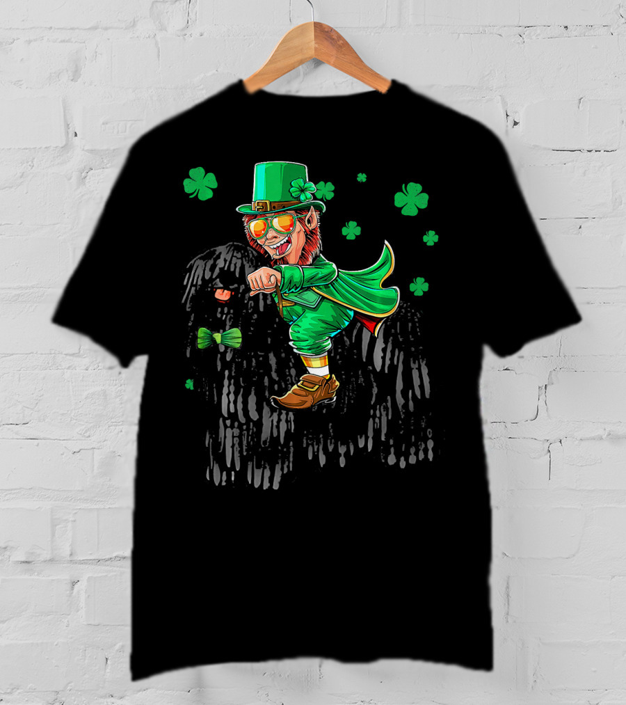 Leprechaun Puli Shamrock St. Patricks Celebration With Bowtie And Hat T-Shirt