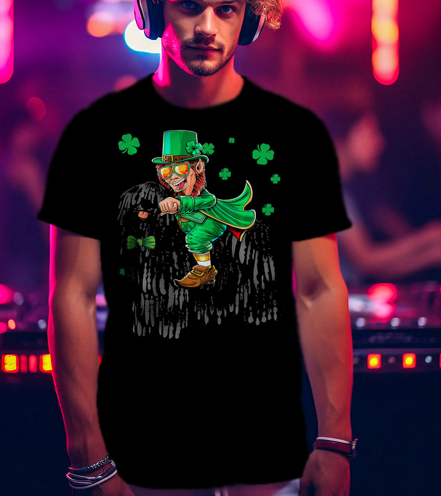 Leprechaun Puli Shamrock St. Patricks Celebration With Bowtie And Hat T-Shirt