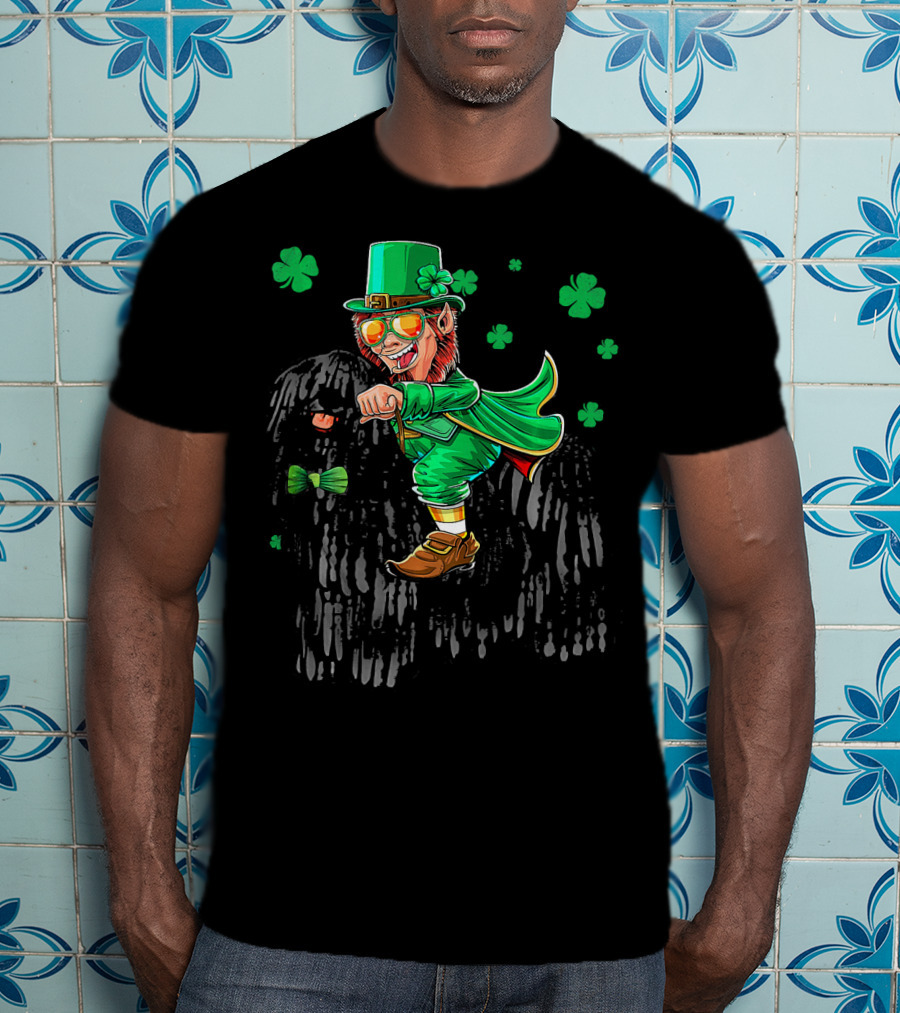 Leprechaun Puli Shamrock St. Patricks Celebration With Bowtie And Hat T-Shirt