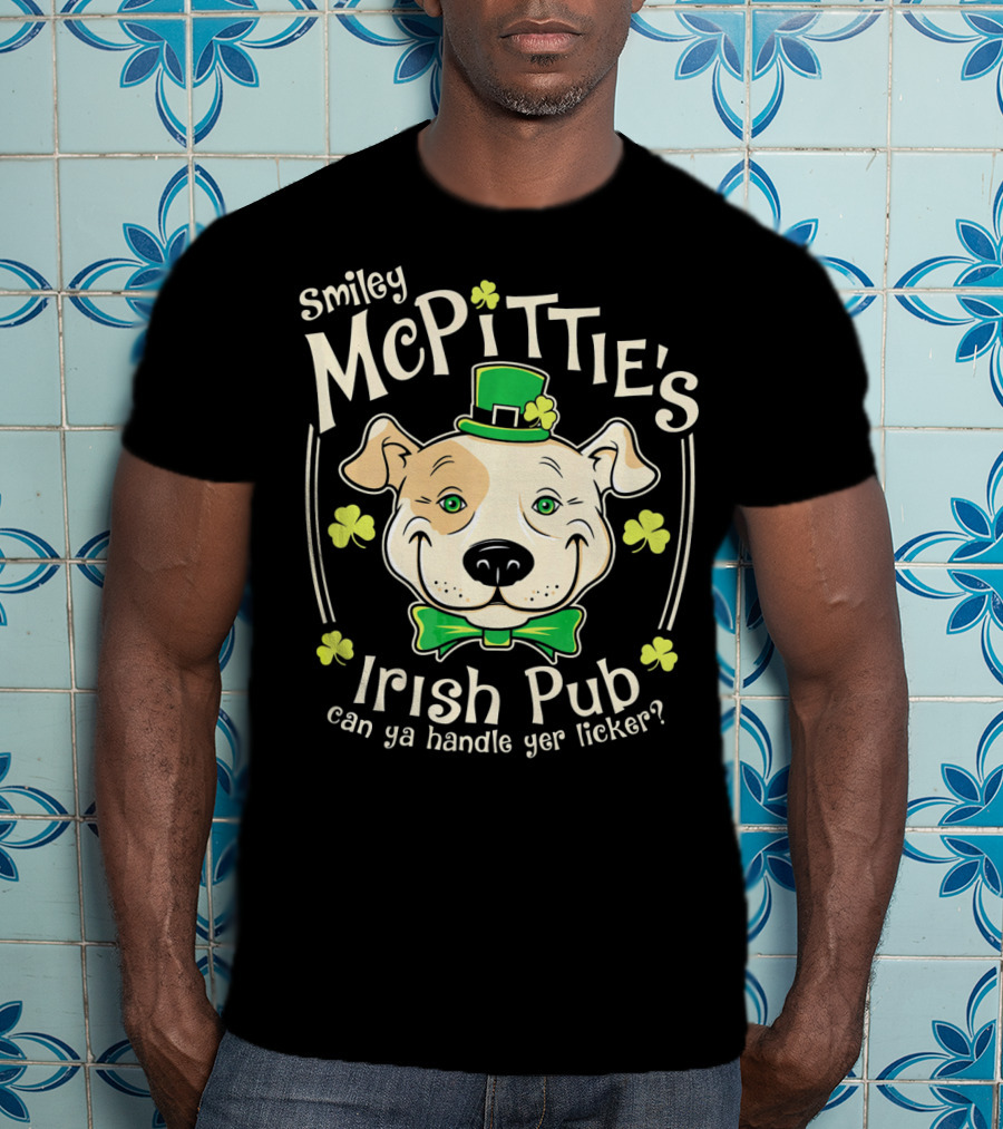 Smiley McPittie's Irish Pub Can Ya Handle Yer Licker? T-Shirt
