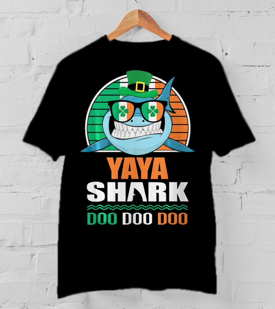 Yaya Shark St. Patrick Day Doo Doo Doo T-Shirt