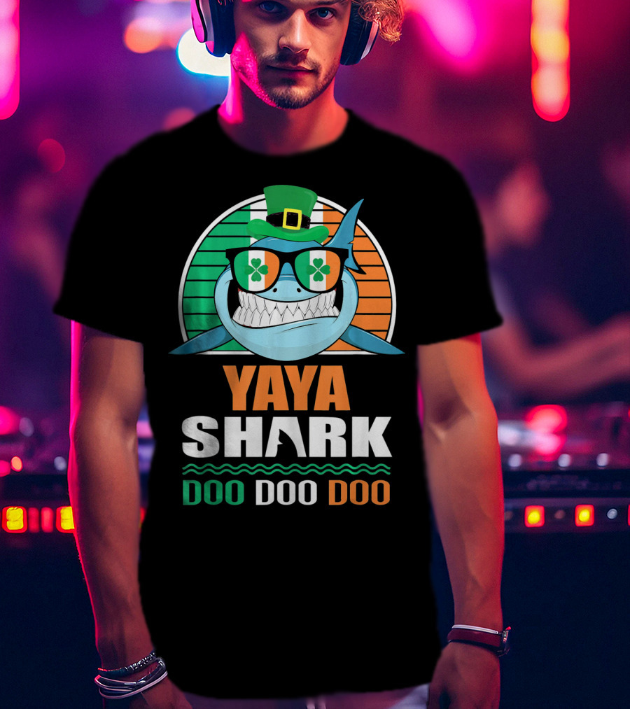 Yaya Shark St. Patrick Day Doo Doo Doo T-Shirt