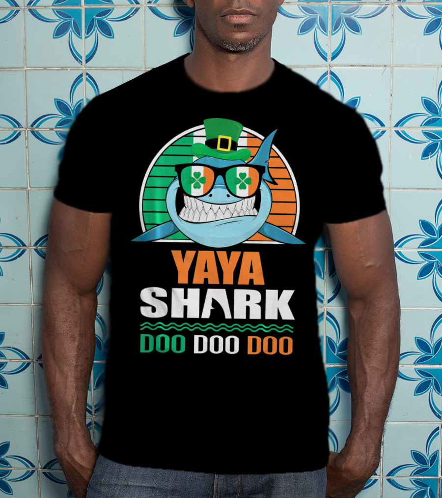 Yaya Shark St. Patrick Day Doo Doo Doo T-Shirt