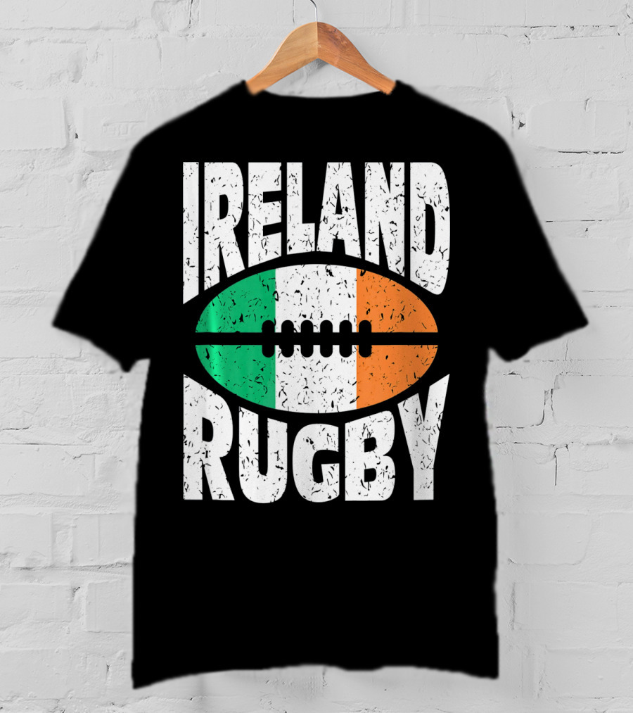 Ireland Rugby Irish Flag Rugby Ball T-Shirt