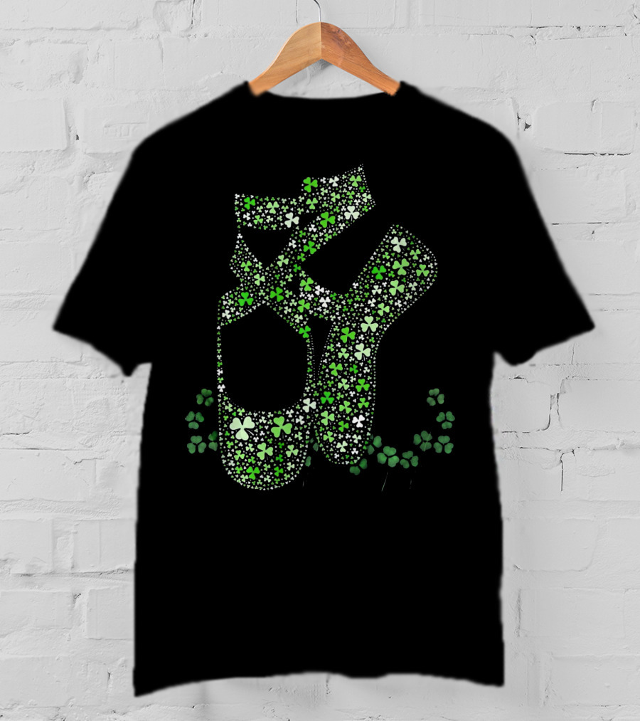Irish Shamrock Ballet Shoes Ireland Clover T-Shirt