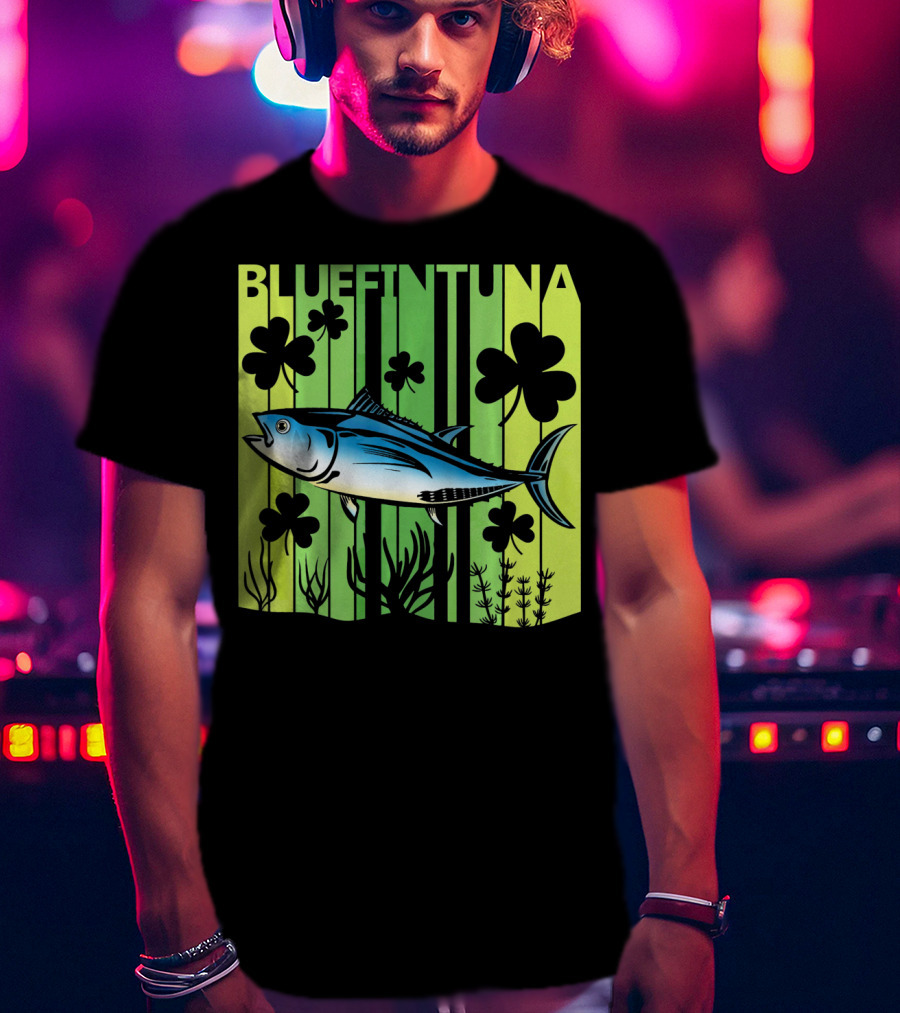 Bluefin Tuna Clover Luck T-Shirt