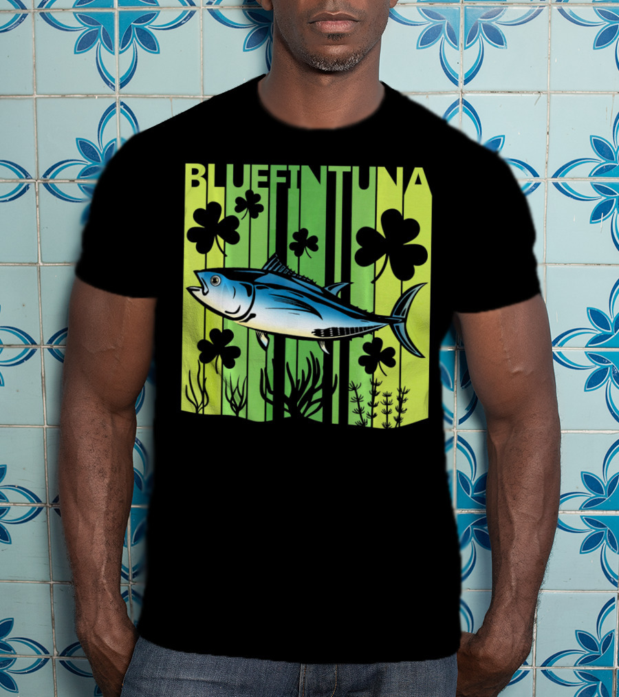 Bluefin Tuna Clover Luck T-Shirt