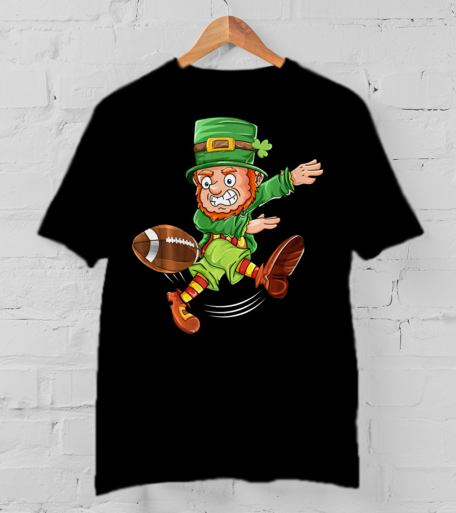 Leprechaun Rugby Kick St Patricks Day Coach Fun T-Shirt