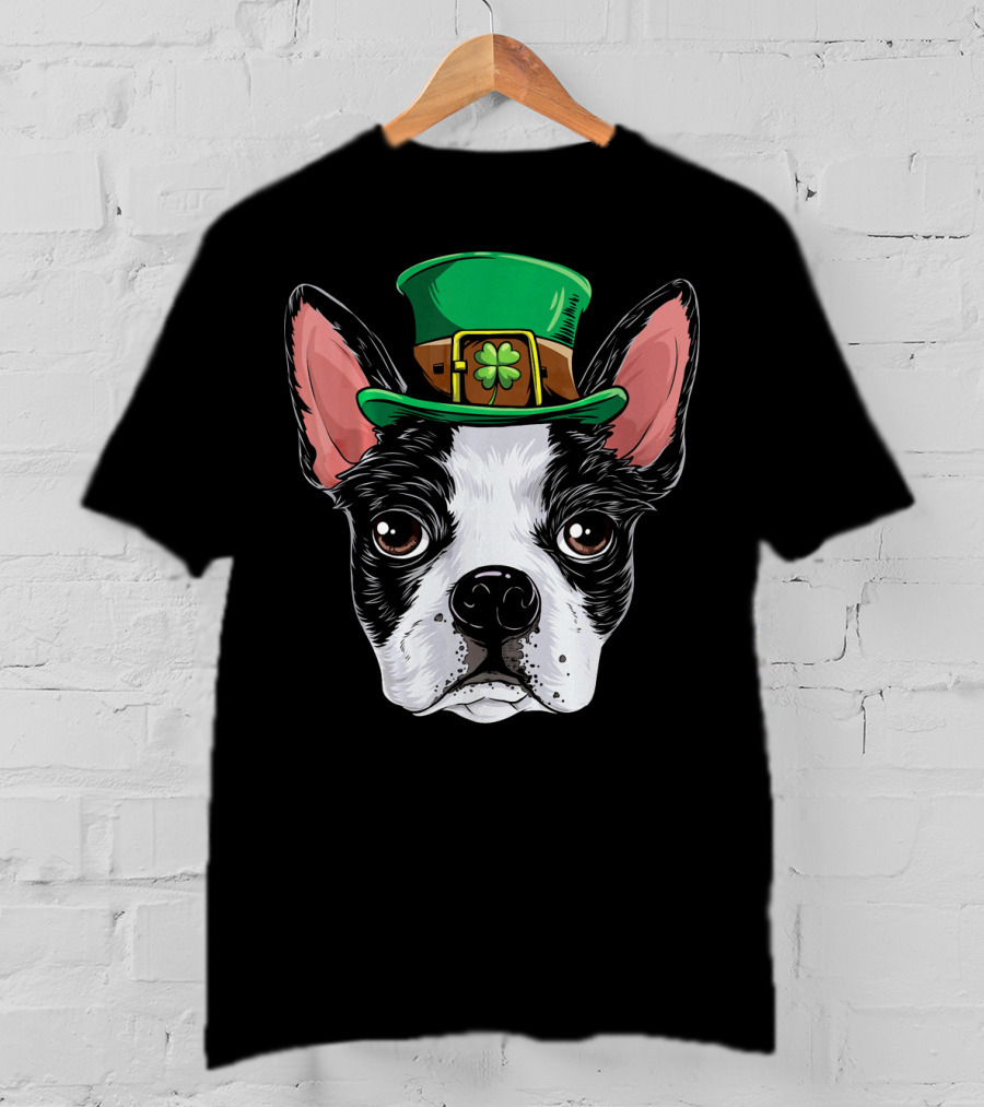 Boston Terrier Saint Patrick's Day Hat T-Shirt