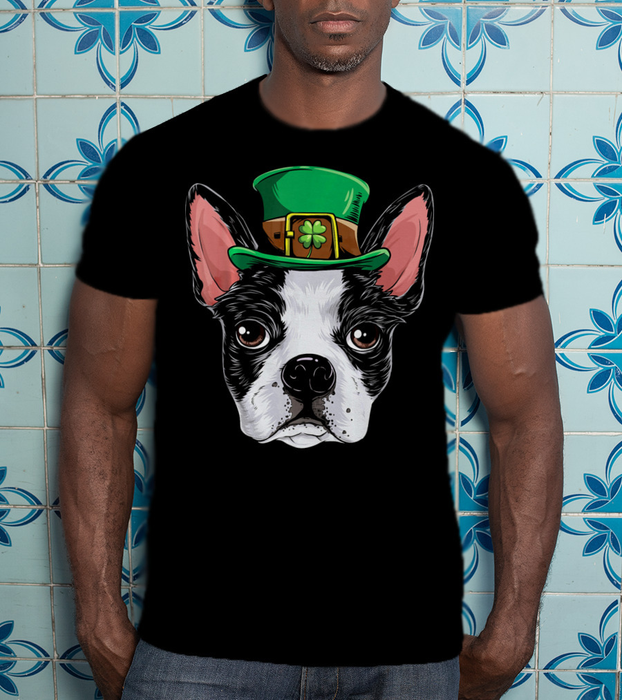 Boston Terrier Saint Patrick's Day Hat T-Shirt