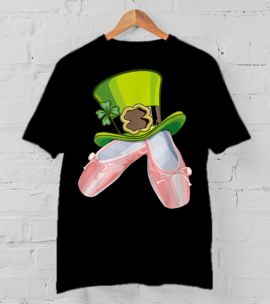 Leprechaun Ballet Shoes And Green Hat T-Shirt