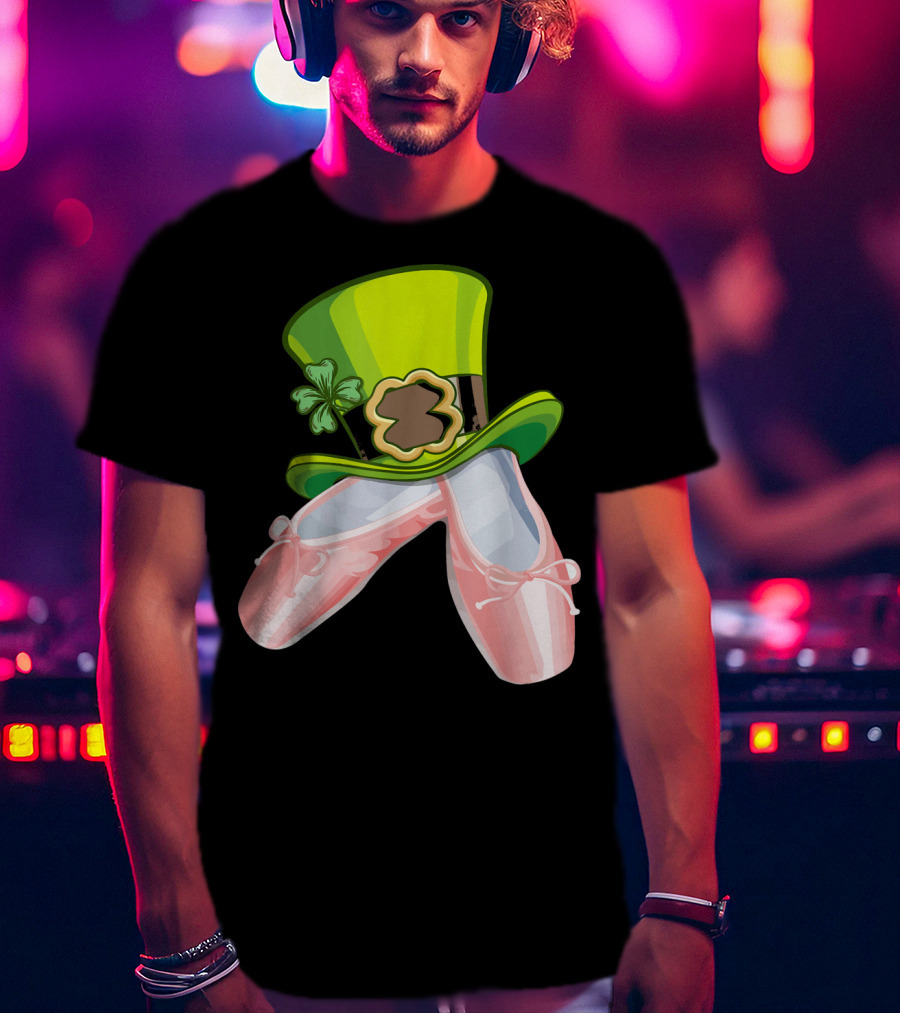 Leprechaun Ballet Shoes And Green Hat T-Shirt