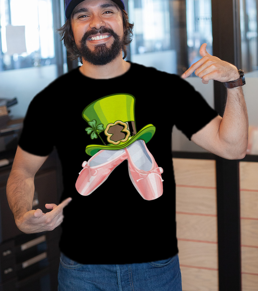 Leprechaun Ballet Shoes And Green Hat T-Shirt