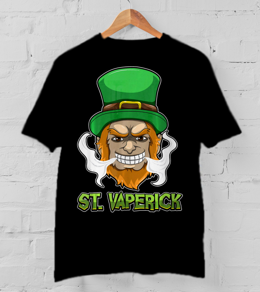St. Vaperick Green Vaping Leprechaun T-Shirt