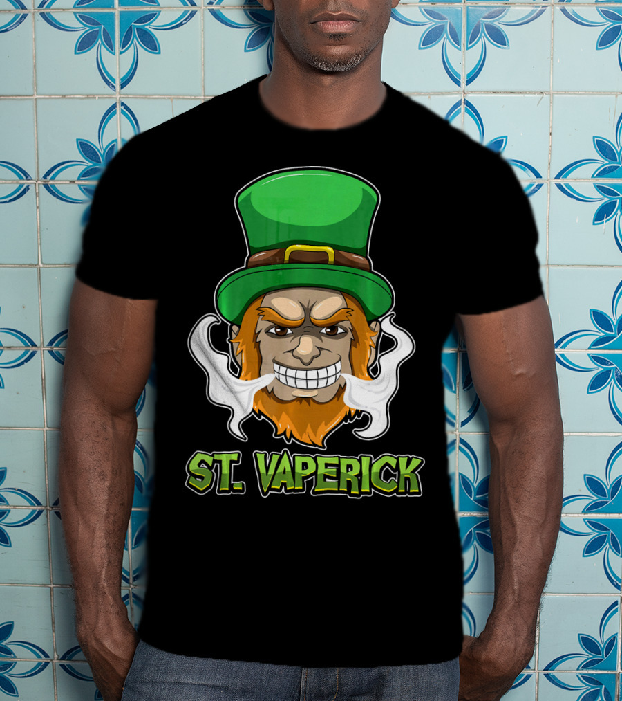 St. Vaperick Green Vaping Leprechaun T-Shirt