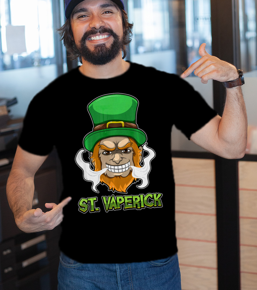 St. Vaperick Green Vaping Leprechaun T-Shirt