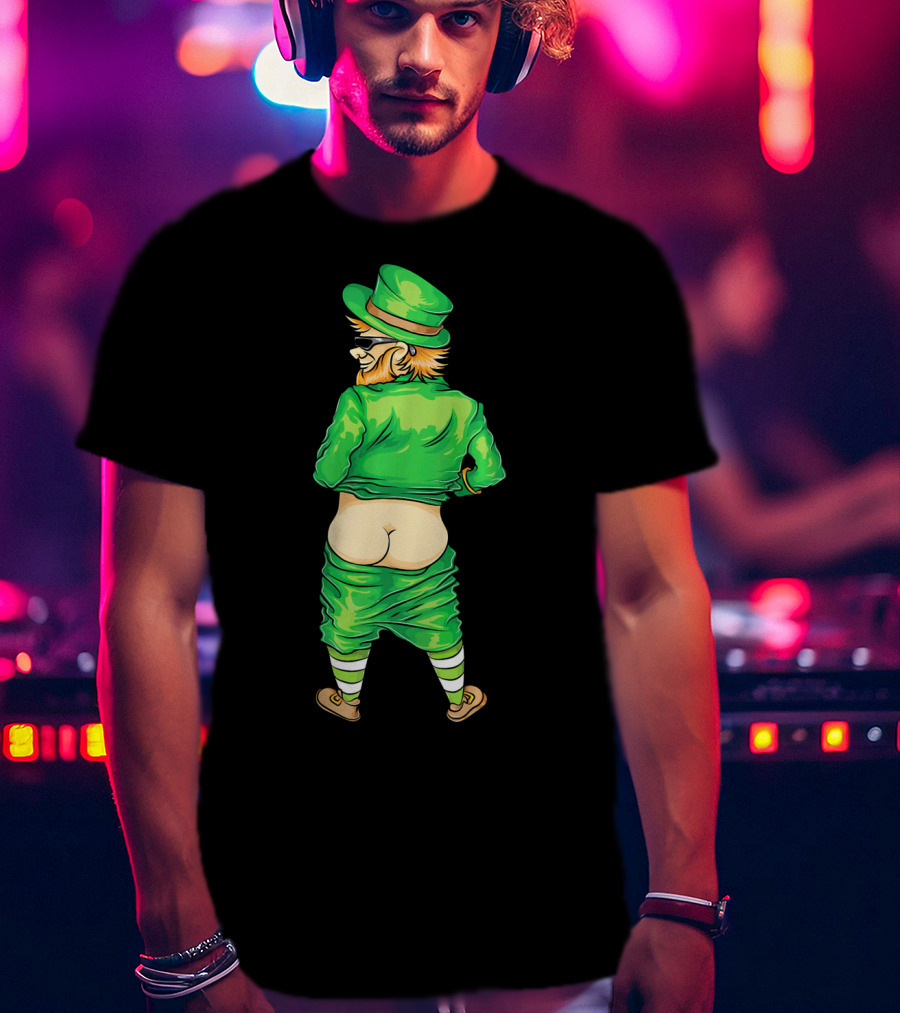 Mooning Leprechaun St. Patricks Day Funny Irish Humor T-Shirt