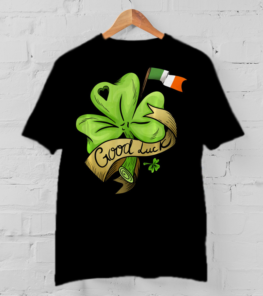 Good Luck Irish Flag Shamrock St. Patrick's T-Shirt