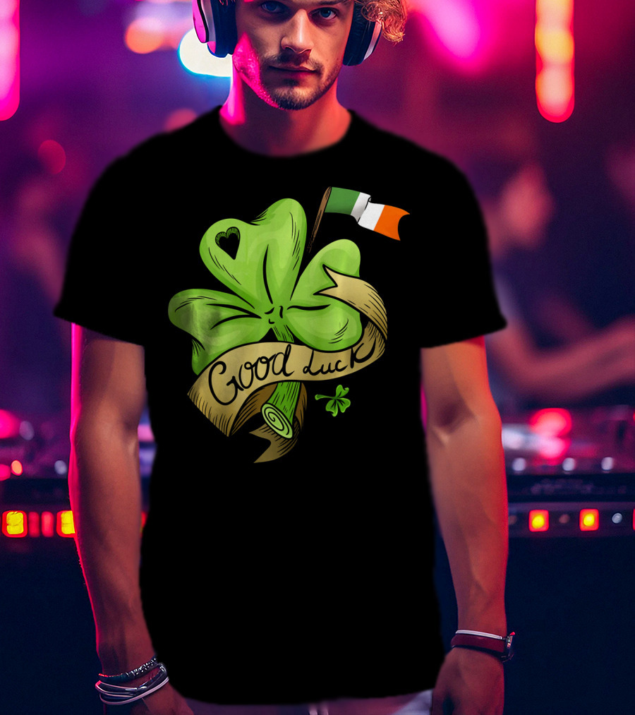 Good Luck Irish Flag Shamrock St. Patrick's T-Shirt