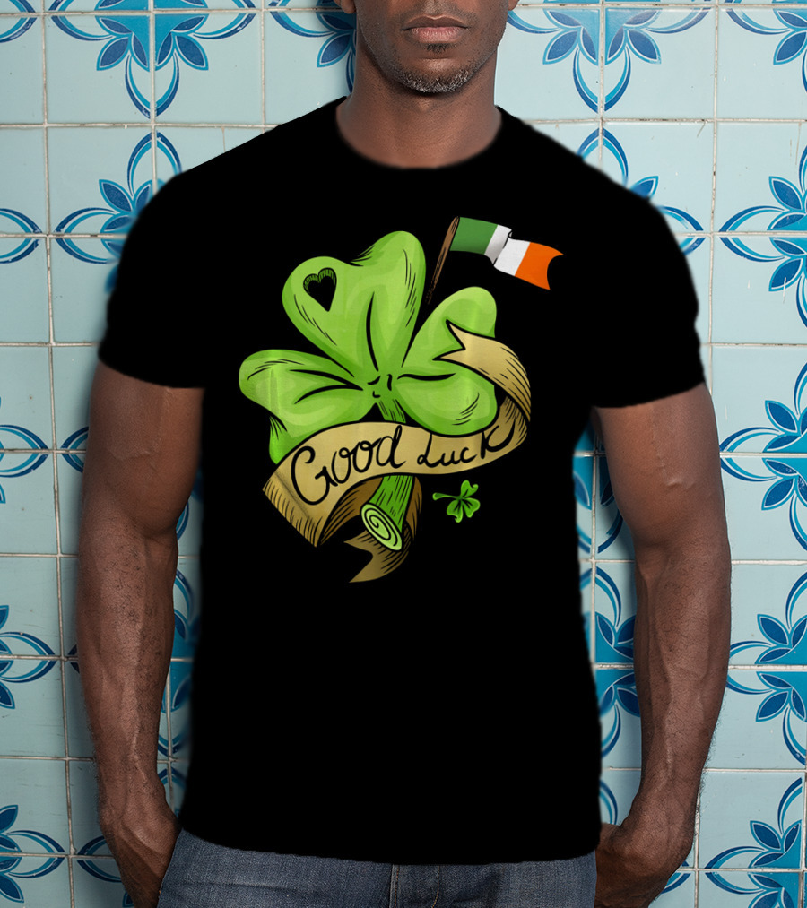 Good Luck Irish Flag Shamrock St. Patrick's T-Shirt