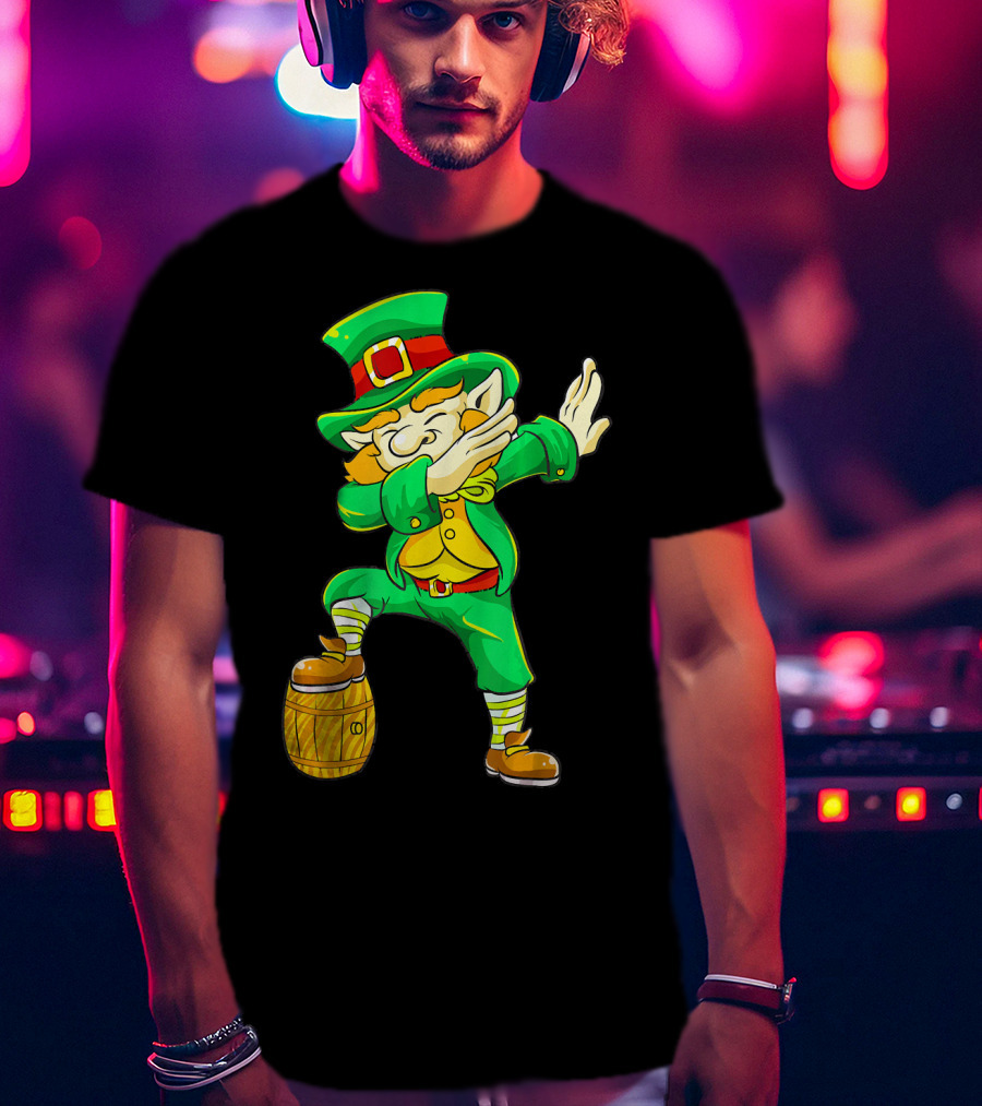 Dabbing Leprechaun Irish St Patrick's Day Beer Keg T-Shirt