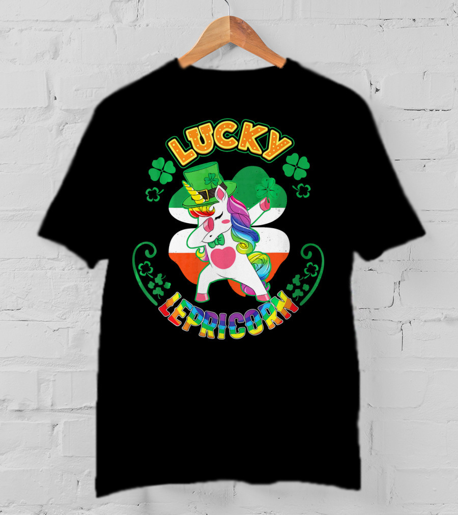 Lucky Lepricorn Unicorn Dab Leprechaun St. Patrick's Day T-Shirt