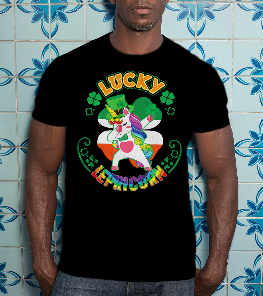 Lucky Lepricorn Unicorn Dab Leprechaun St. Patrick's Day T-Shirt