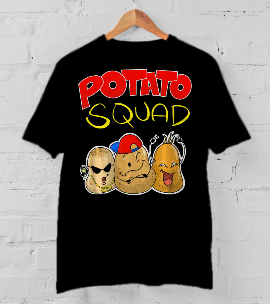 Potato Squad Cute Funny Vegetarian Crew T-Shirt