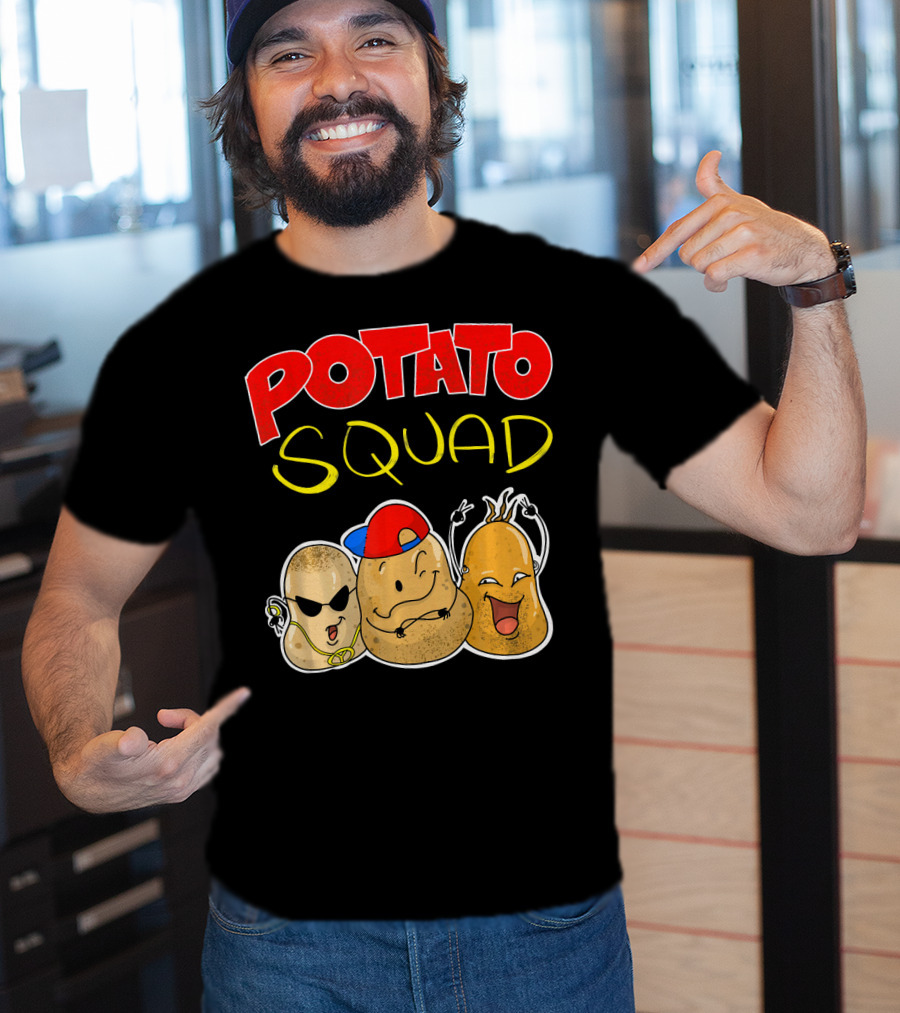 Potato Squad Cute Funny Vegetarian Crew T-Shirt