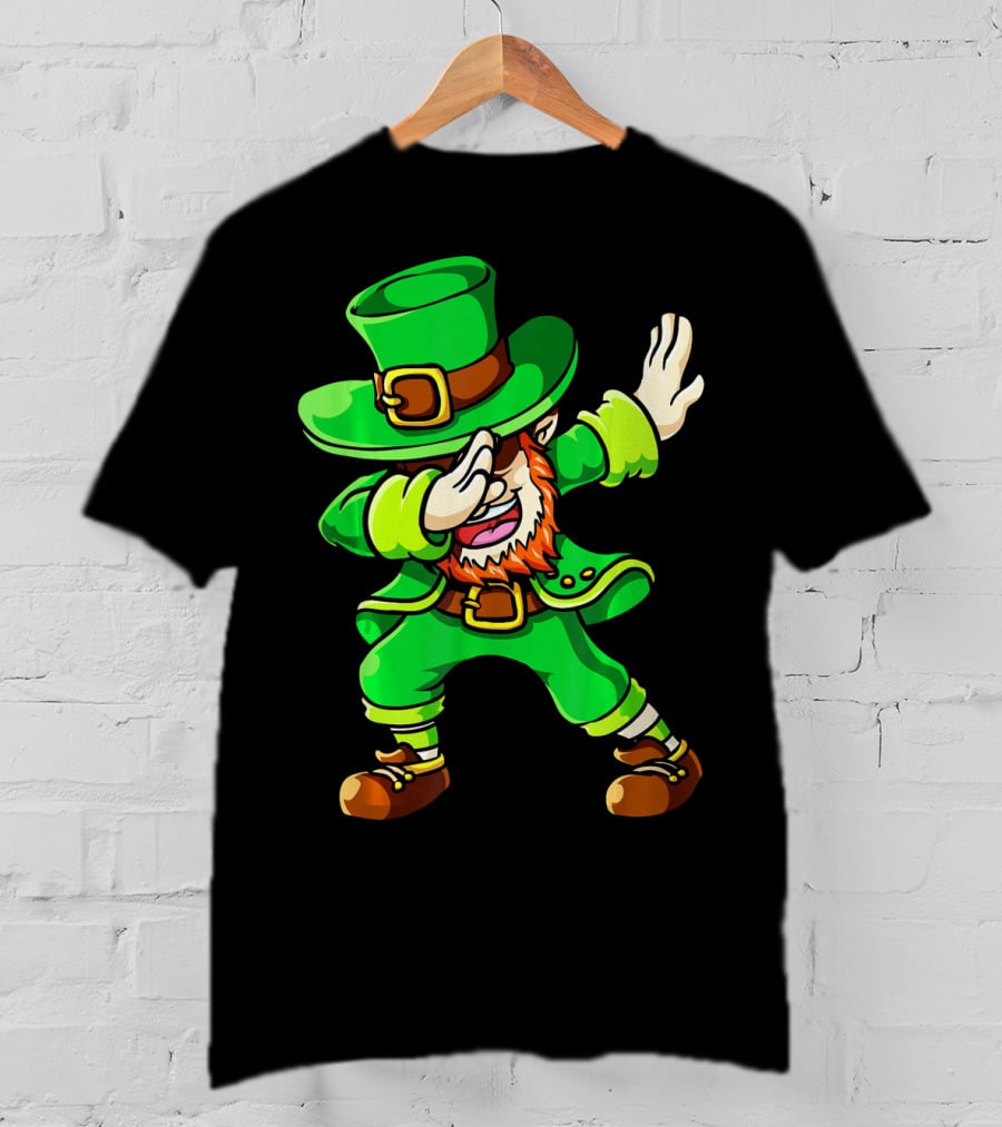 St Patricks Day Dabbing Leprechaun Irish Celebration T-Shirt