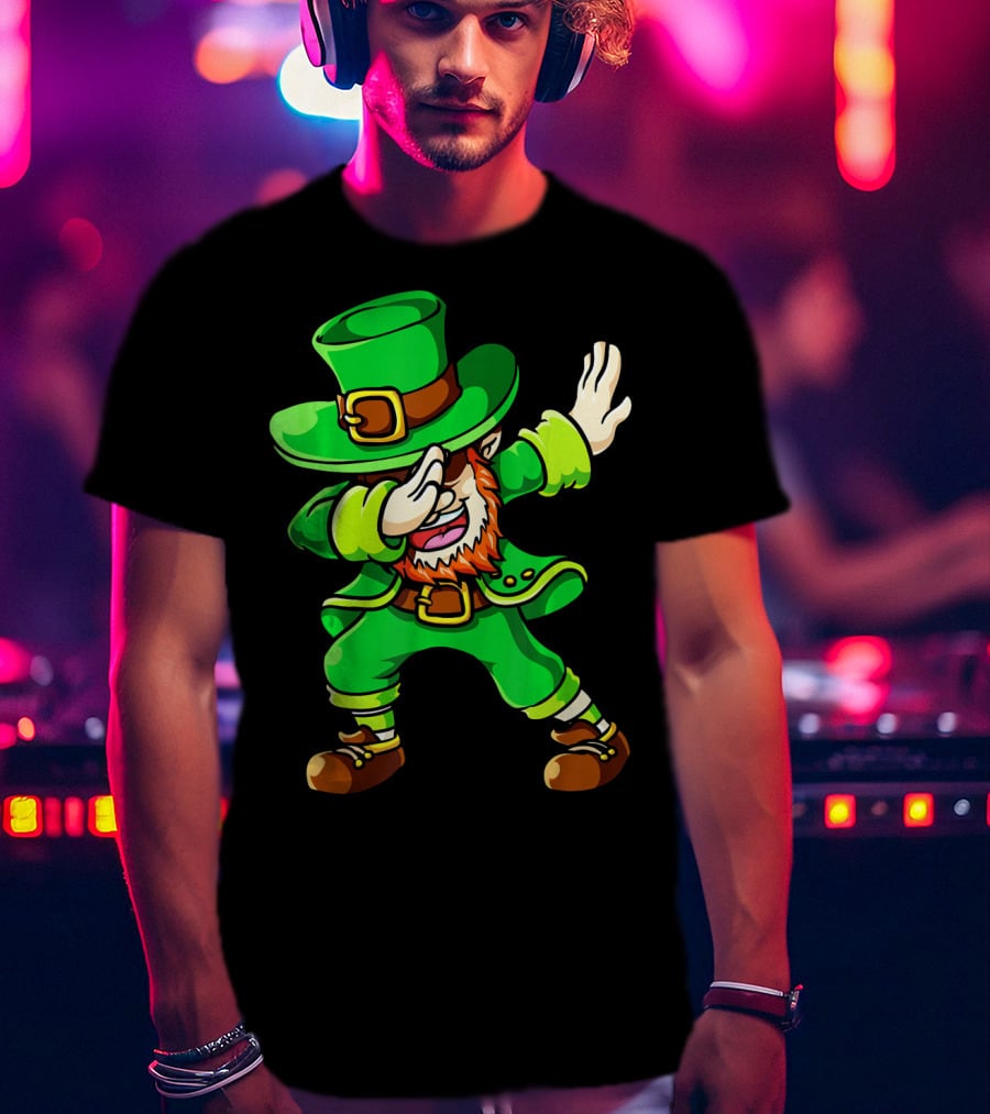 St Patricks Day Dabbing Leprechaun Irish Celebration T-Shirt