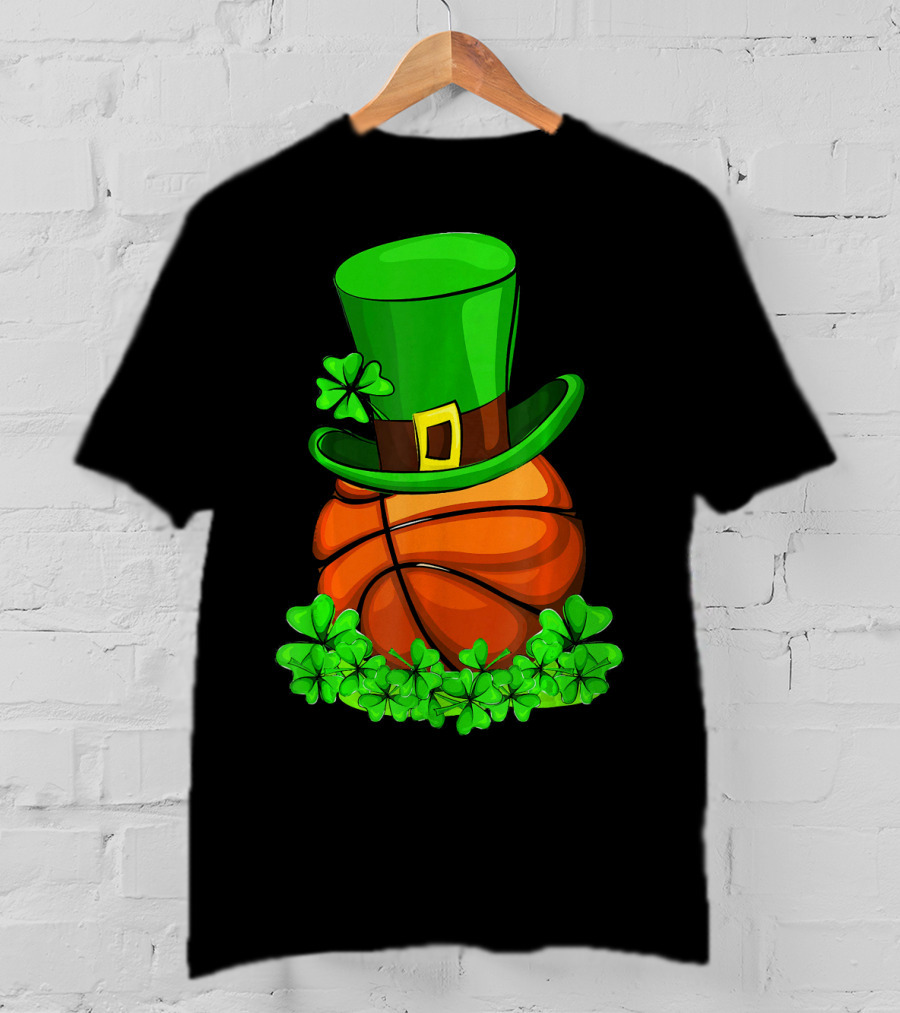 Leprechaun Hat Basketball Shamrock St. Patrick's Day T-Shirt