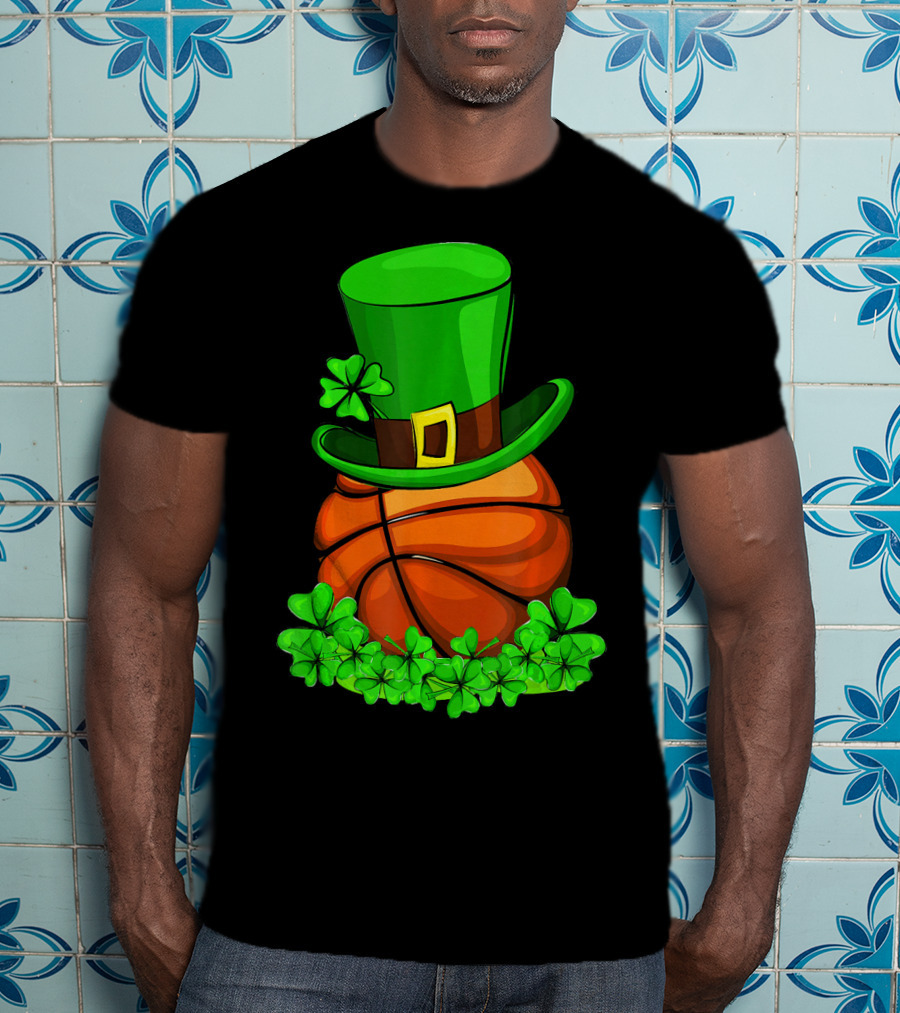 Leprechaun Hat Basketball Shamrock St. Patrick's Day T-Shirt