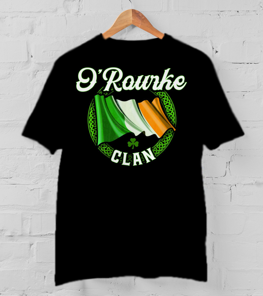 ORourke Clan Irish Flag Ireland Surname T-Shirt