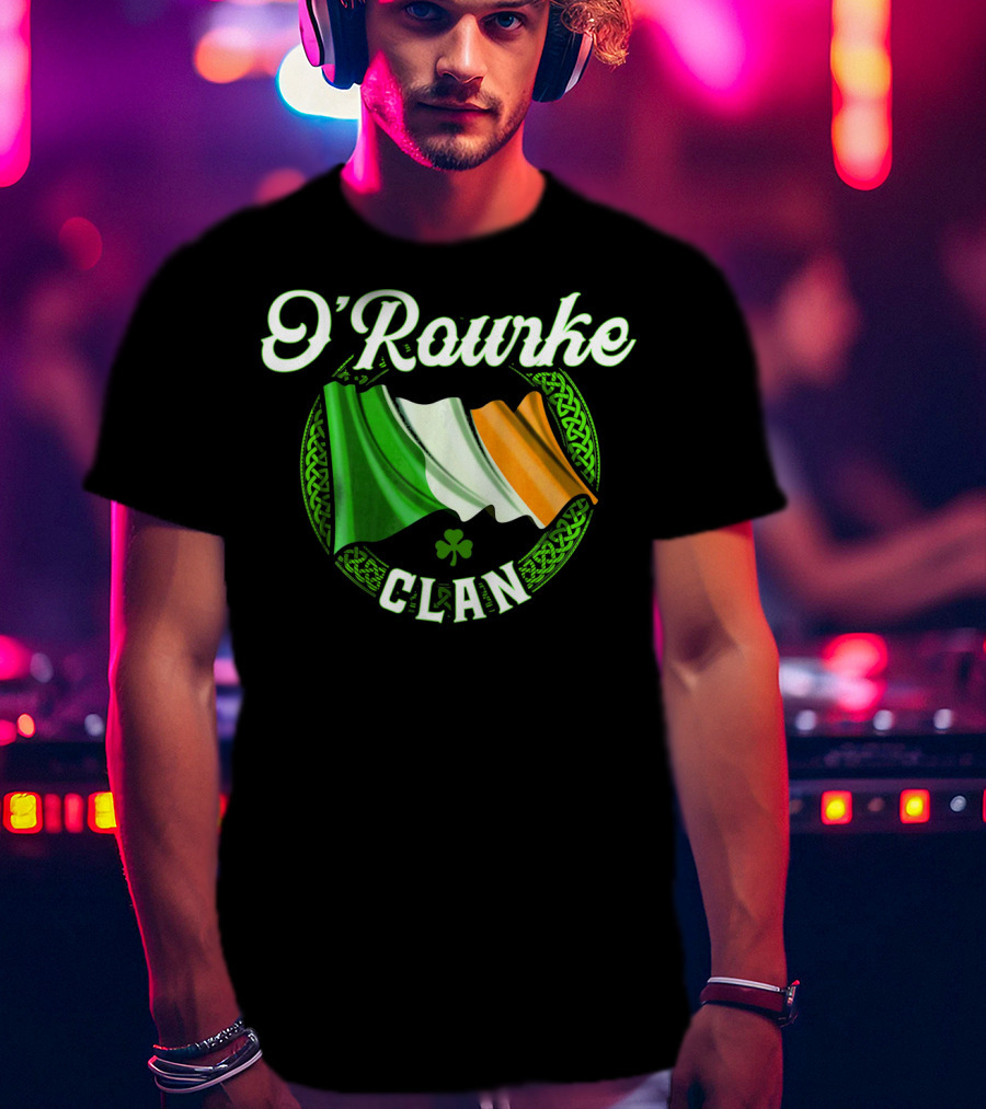 ORourke Clan Irish Flag Ireland Surname T-Shirt