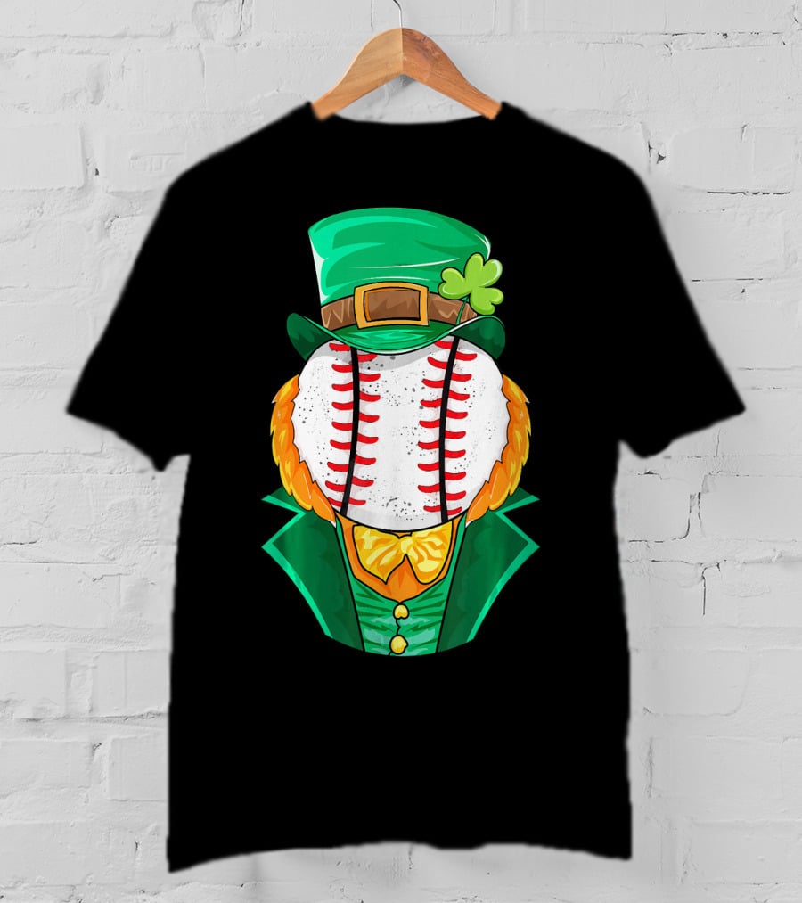 Irish Leprechaun Baseball St Patricks Day T-Shirt