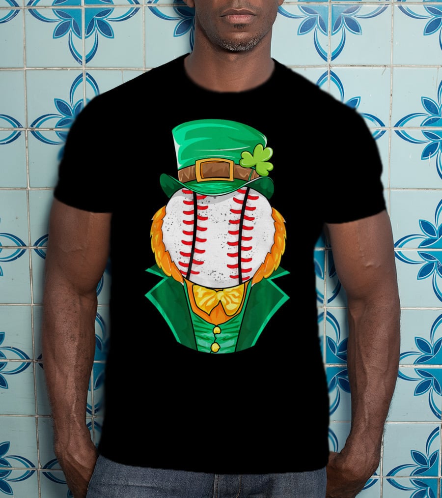 Irish Leprechaun Baseball St Patricks Day T-Shirt