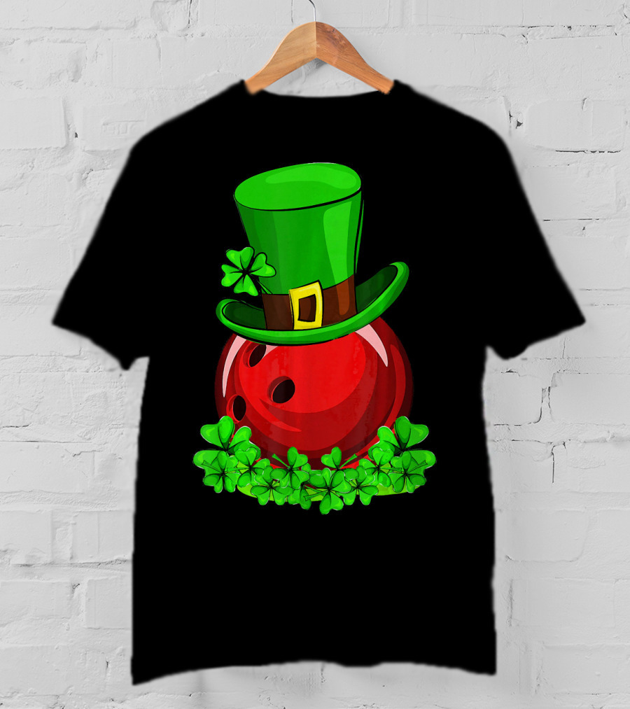 Leprechaun Hat Bowling Shamrock St Patrick's Day T-Shirt
