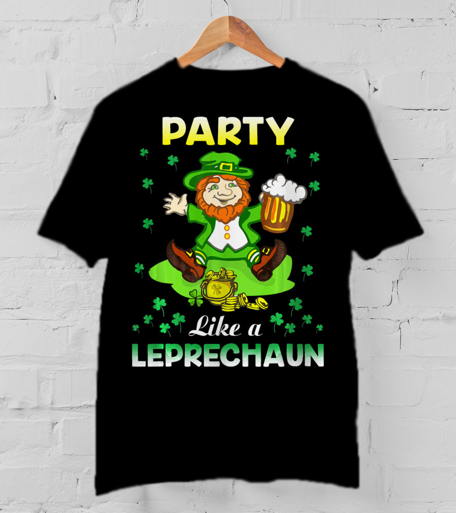 Party Like A Leprechaun Irish Green T-Shirt