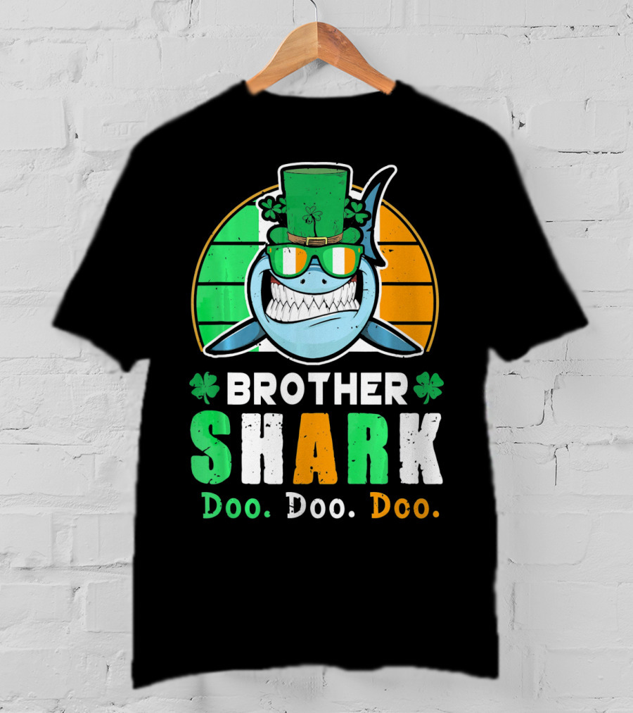 Brother Shark Doo Doo Doo Irish Ireland St Patricks T-Shirt