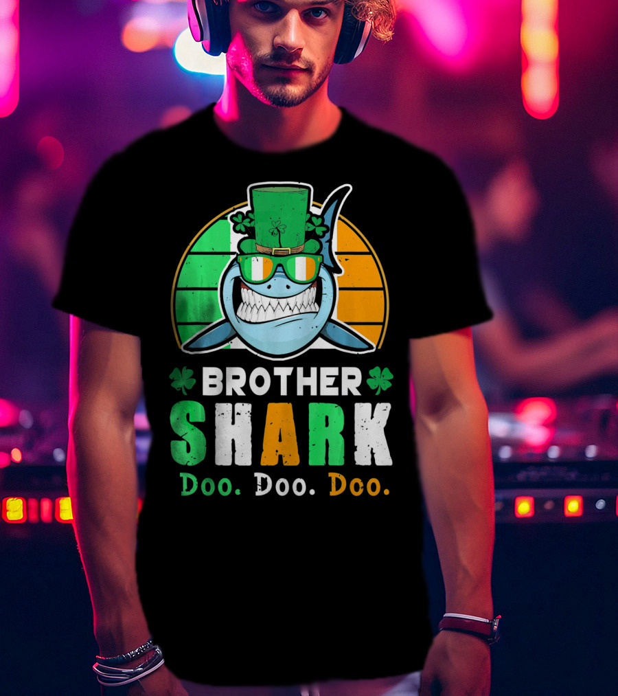 Brother Shark Doo Doo Doo Irish Ireland St Patricks T-Shirt
