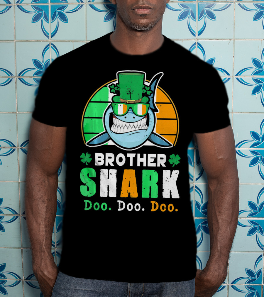 Brother Shark Doo Doo Doo Irish Ireland St Patricks T-Shirt